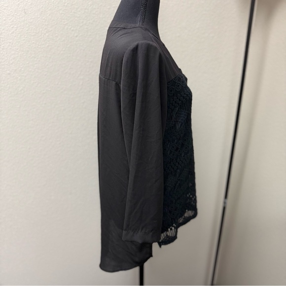 Zac & Rachel Elegant Black Lace Overlay Women's Top. Size Large - Picture 4 of 8